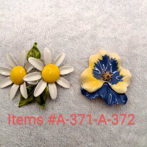 Pendants or Brooches Items # A-371-A-372., wt.33 grams.